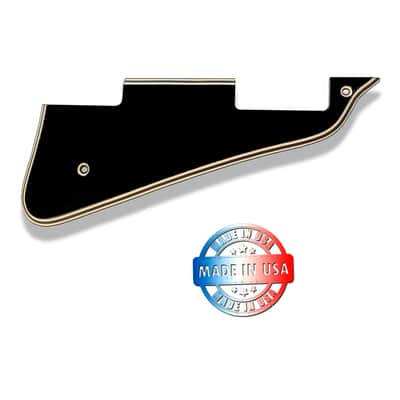 5 Ply Black/Cream Wide Bevel Pickguard with Beveled Gap! for Gibson Les Paul Standard & Custom Made In USA image 2