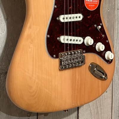 Squier Classic Vibe '70s Stratocaster Electric Guitar  By Fender Natural, In Stock Includes Pro Setup & Ships Ultra Fast ! image 3