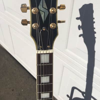 Samick  les paul custom   1987 Black  very rare the samick lawsuit headstock image 11
