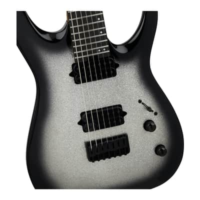 Jackson Pro Plus Series Signature Misha Mansoor Juggernaut HT7 7-String Right-Handed Electric Guitar with Poplar Body and Ebony Fingerboard (Silverburst Sparkle) image 4