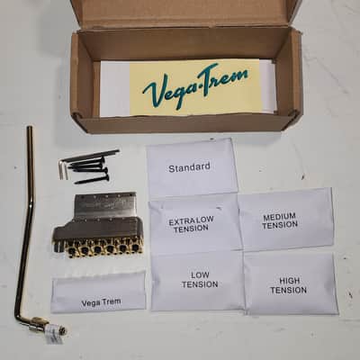 Vega-Trem VT1 Special Standard Stratocaster Guitar Tremolo Bridge For Strat GOLD image 2