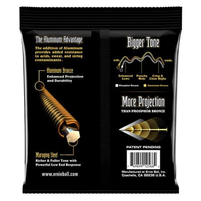 P02566 Medium Light Aluminum Bronze Acoustic Guitar Strings - 12-54 Gauge image 2