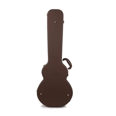 Deluxe Arch Top Wood Case LP-Style Guitars – Brown image 3
