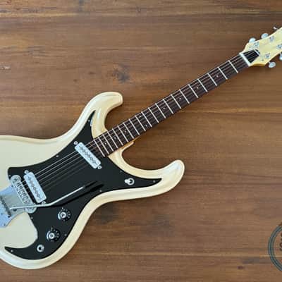 Guyatone LG-150T Guitar, “Mosrite” Offset, White, 1968 Vintage, RARE image 2