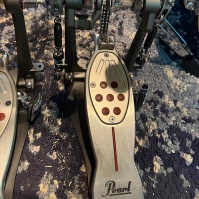 Pearl P2052C Eliminator Redline Chain-Drive Double Bass Drum Pedal 2010s - Silver / Black / Red image 3