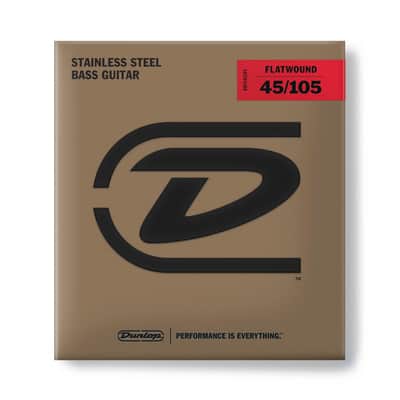 Dunlop DBFS45105 Corde Flatwound per basso 45-105 Medium-4/Set image 1