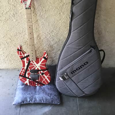 Fender EVH 5150 Guitar 2017 Red W/ white, black stripes image 1