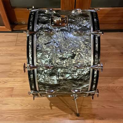 Vintage Slingerland 24” x 14” Bass Kick Drum! Black Diamond Pearl - 3-Ply Maple! image 4