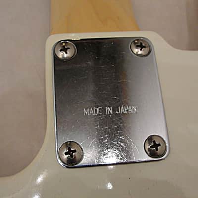 Vintage 1980's Bradley P bass 4 string Electric Bass Guitar made in Japan  Gloss White image 7