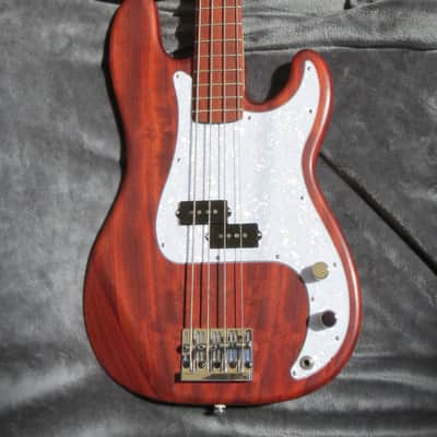 Babik Custom P-Bass style, Padauk birds eye maple neck, Handmade 2019 image 1