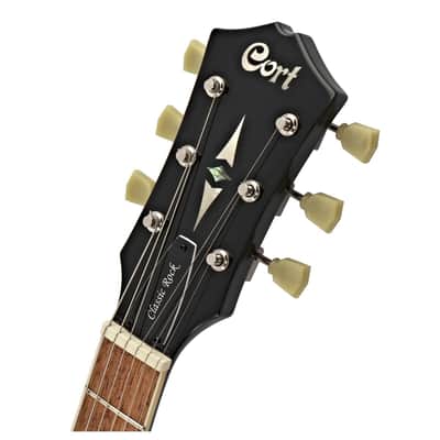 Cort CR250 TBK Classic Rock Series Single Cutaway Flame Maple Top HH Trans Black image 5