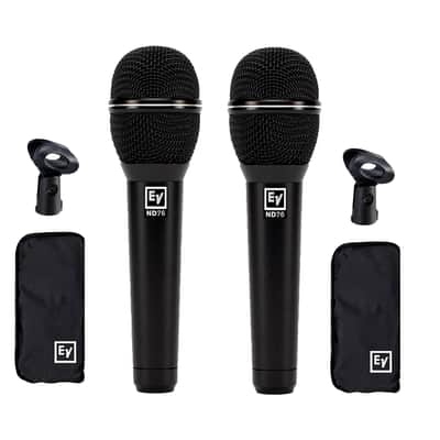 Electro-Voice ND76 Dynamic Cardioid Vocal Microphone 2-Pack image 1