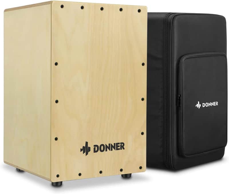 Cajon DCD-1K Wooden Drum Box with Soft Case Gig Bag image 1