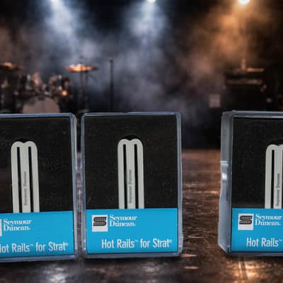 Seymour Duncan SHR-1 Strat Hot Rails Set White 2x SHR-1n / 1x SHR-1b Humbucker
