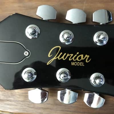 2004 Epiphone Les Paul Junior Electric Guitar Black Actual Loaded Neck image 4