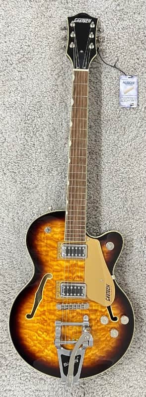 Gretsch G5655T-QM Electromatic Center Block Jr Quilted Maple w/Bigsby, Sweet Tea image 1