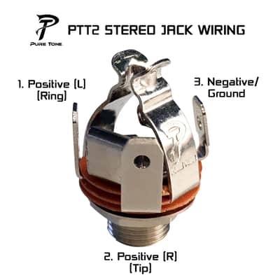 STEREO Pure Tone Multi-Contact 1/4″ Output Jack PTT2 Nickel image 5
