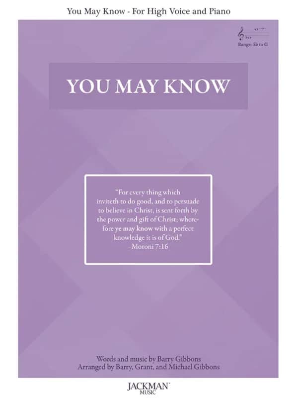 You May Know for High Vocal Solo image 1