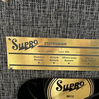 Supro 1699R Statesman 2-Channel 50-Watt Tube Guitar Combo Amp w/ Footswitch - Open Box image 14