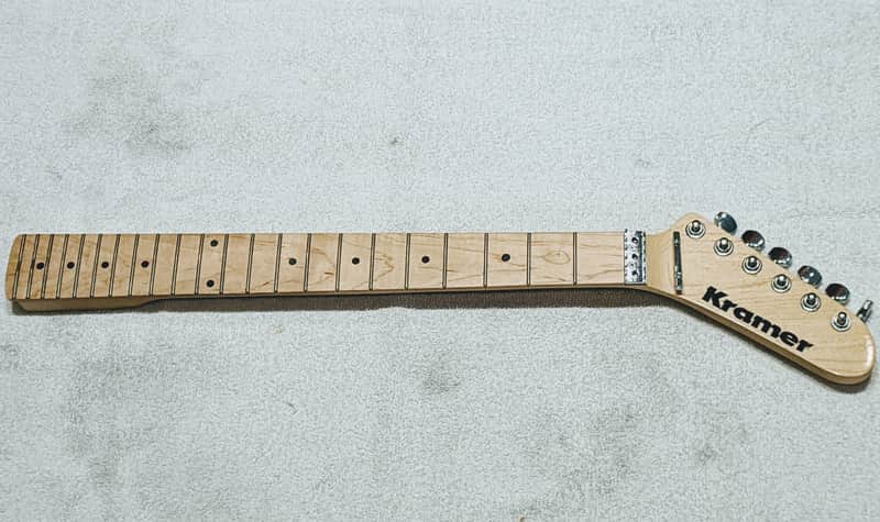 Unbranded Guitar Neck Kramer with Chrome Ibanez Tuning Keys for Parts image 1