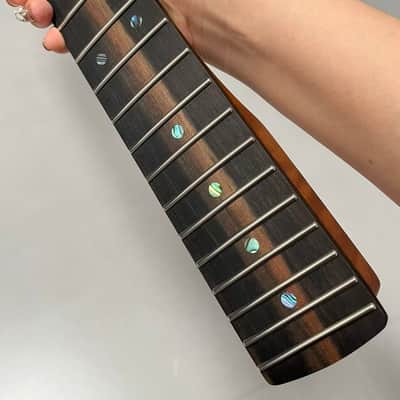 2.9mm frets Striped Ebony Fretboard 22frets 5a Roasted flame Maple guitar neck Radius 12inch Round stainless steel 22 frets Roasted flame Maple guitar neck Striped Ebony fingerboard 25.5inch hole 10mm Radius: 12 inches. image 7