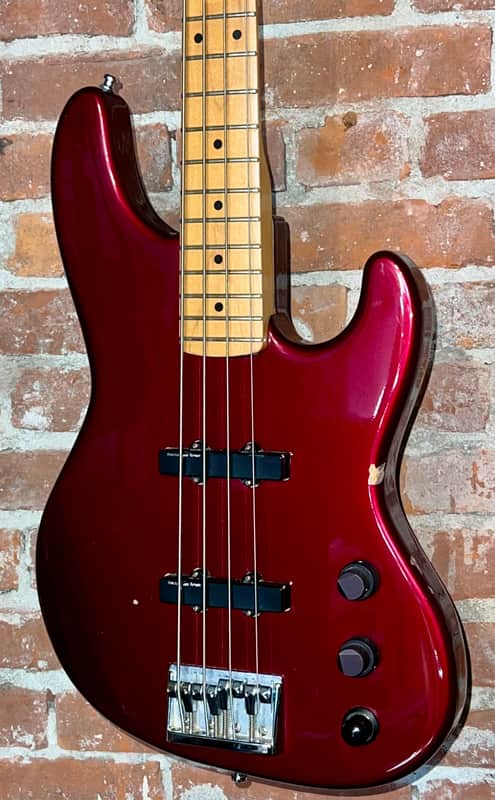Rare 1990 Fender Jazz Bass Plus, 4 String Bass Maple Fretboard Nitro Frost Red , Includes Pro Setup & New Gig Bag Ships Fast ! image 1