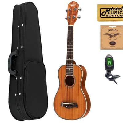 Left Hand Oscar Schmidt OU5 Concert Ukulele, Case,Tuner,Strings,Cloth, OU5LH CASE image 1