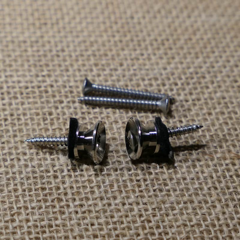 Strap Buttons Chrome, Genuine Epiphone Les Paul Junior Same Day Shipping #DT06 imagen 1