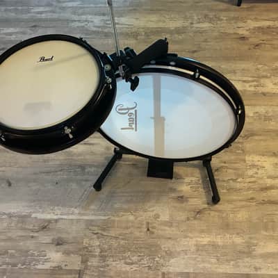 Pearl Compact Traveler 10 / 18" 2pc Portable Drum Set with Bag 2017 - 2020 - Black image 2