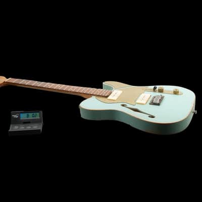Paoletti Nancy Lounge P90 Semi Hollow Electric Guitar Surf Green image 7