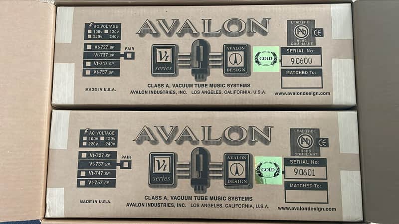 Avalon VT-737sp Gold Channel (IN STOCK!) image 1