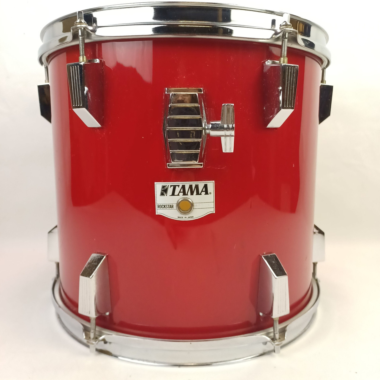 Tama 12x13" Rockstar Pro Tom Drum Fire Storm Red Japan Vintage 80s MIJ Rack/Ride — main photograph