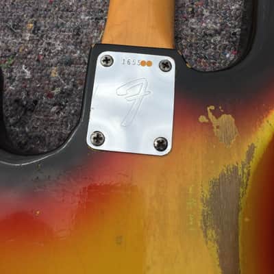Fender Jazz Bass 1966 - Sunburst Dot and Binding image 15