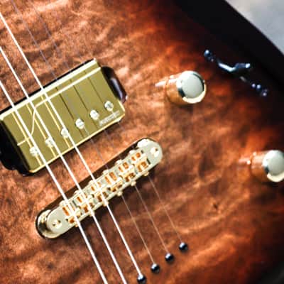 Godin Artisan ST-II WhiskeyBurst EN Quilted Maple Top Electric Guitar w/Caset image 8