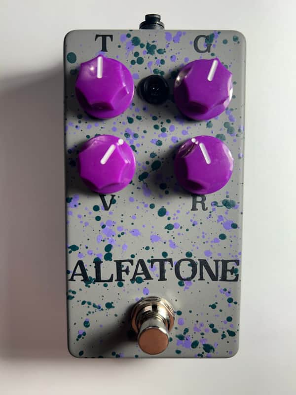 AlfaTone Drive of Darkness #1 2025 - Grey Purple Splatter (Catalinbread Sabbra Cadabra style pedal) image 1