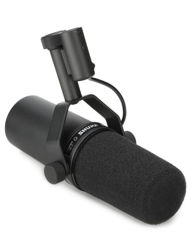 Shure SM7B - Black with Live Wire Elite Microphone Cable & Case image 1