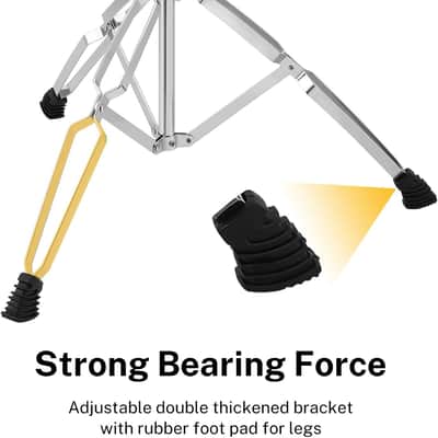 Tall Adjustable Snare Drum Stand with Drumstick Holder – 26"–40" Height, Double-Braced Stand for 10"–14" Drums & Practice Pads image 5
