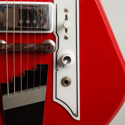 Airline Model 7244 Solid Body Electric Guitar (1964), ser. #G36719, black hard shell case. imagen 15