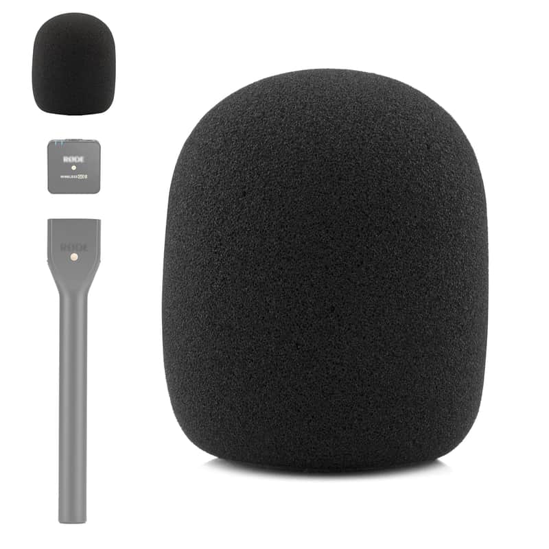 Windscreen For Rode Interview Go Handheld Adaptor For Wireless Go Mic Spongue Pop Filter Microphone Foam Cover Wind Screen image 1