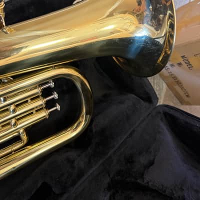 Euphonium, 3  piston,   with case and  mouthpiece. Large bore image 10