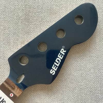 Blue 4 String Bass Maple Neck, Rosewood 20 Frets Fingerboard image 3