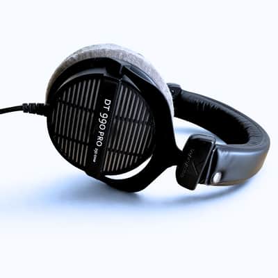 Beyerdynamic DT 990 Pro 250 Ohm Open-Back Over-Ear Monitoring Headphones 2010s - Black/Grey - Mint - Including Stand image 4