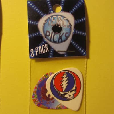 Grateful Dead Guitar Picks - 2 Pack; Steal Your Face & Bertha; Medium .7mm; Printed Fierce Picks image 2