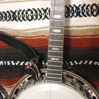 Iida Model 229 5 string Archtop Resonator Banjo 1979 natural w/ gig bag image 5