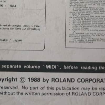 Owner's Manual for Roland D-110 1988 image 8