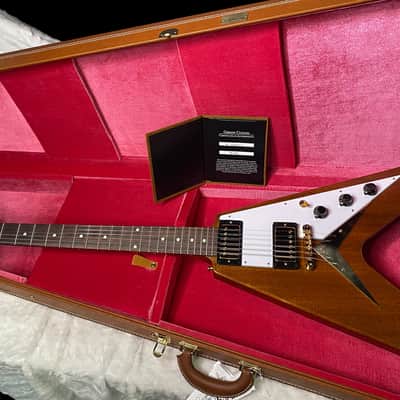 NEW! Gibson Custom 1958 Mahogany Flying V Reissue Electric Guitar - Antique Natural, VOS - WOW - Authorized Dealer - Only 6.9lbs! - G07132 image 15