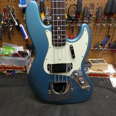 Fender '62 Jazz Bass Stack Knob Reissue - USA 1998 - Lake Placid Blue image 1