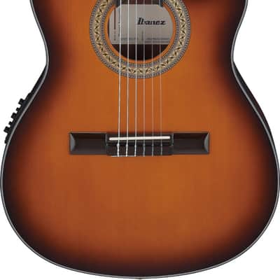 Ibanez GA35TCEVLS Thinline Cutaway Classical Acoustic Guitar in Violin Sunburst High Gloss image 5