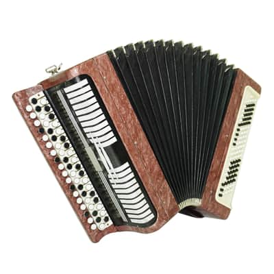 Russian Bayan Etude, Tula Button Accordion, Vintage Accordion, Original Bayan, with New Straps Case 2354, Rich Wonderful Sound! Folk Accordion Instrument image 2