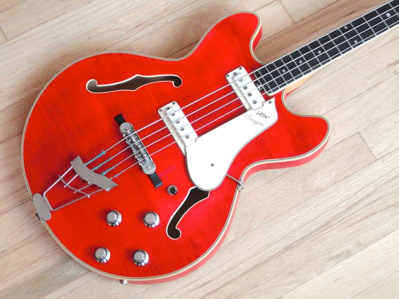 1960s Vox Cougar V214 Vintage Electric Bass Guitar Eko Italy Cherry Minty w/ohsc image 1